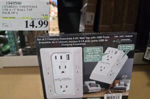 CHARGING ESSENTIALS USB A+C WALL TAP PACK OF 2 - Costco Canada deal - Save $5.00 - Electronics