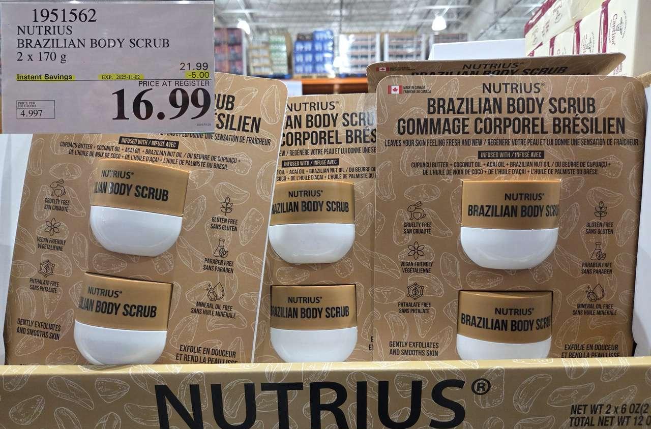 NUTRIUS BRAZILIAN BODY SCRUB 2 X 170G at Costco