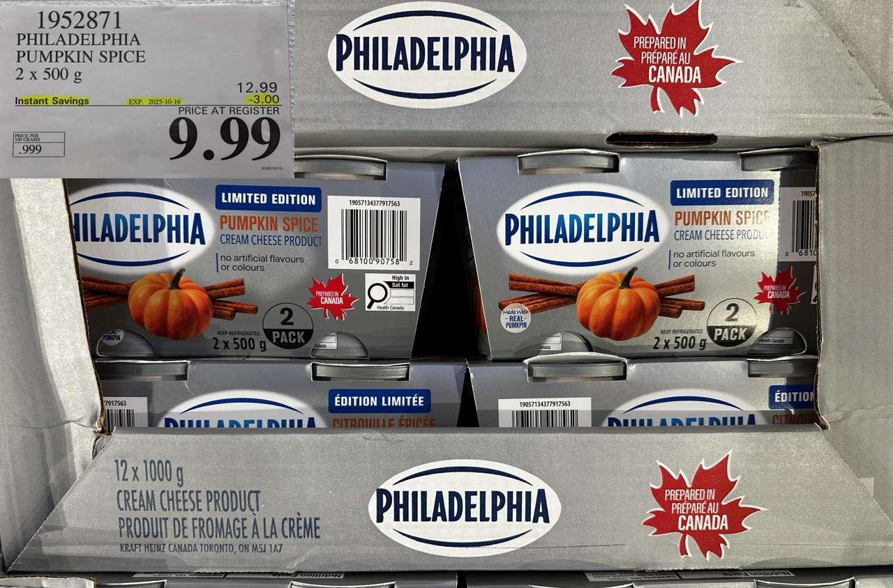 PHILADELPHIA PUMPKIN SPICE 2 X 500G at Costco