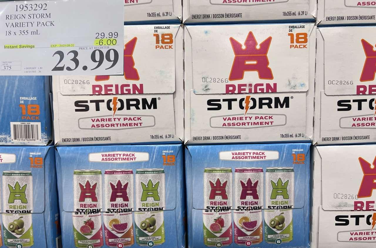 REIGN STORM VARIETY PACK 18 X 355ML at Costco