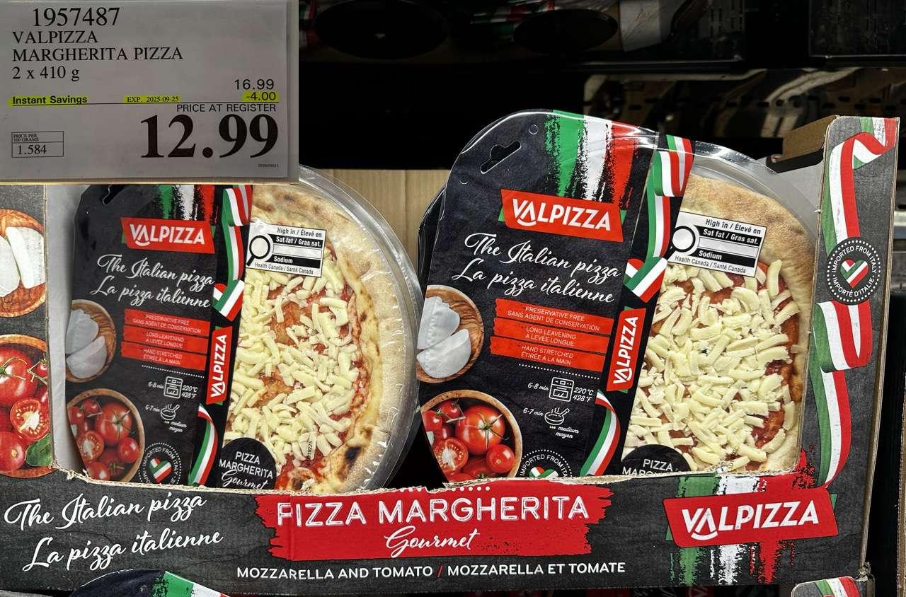 VALPIZZA MARGHERITA PIZZA 2 X 410G at Costco