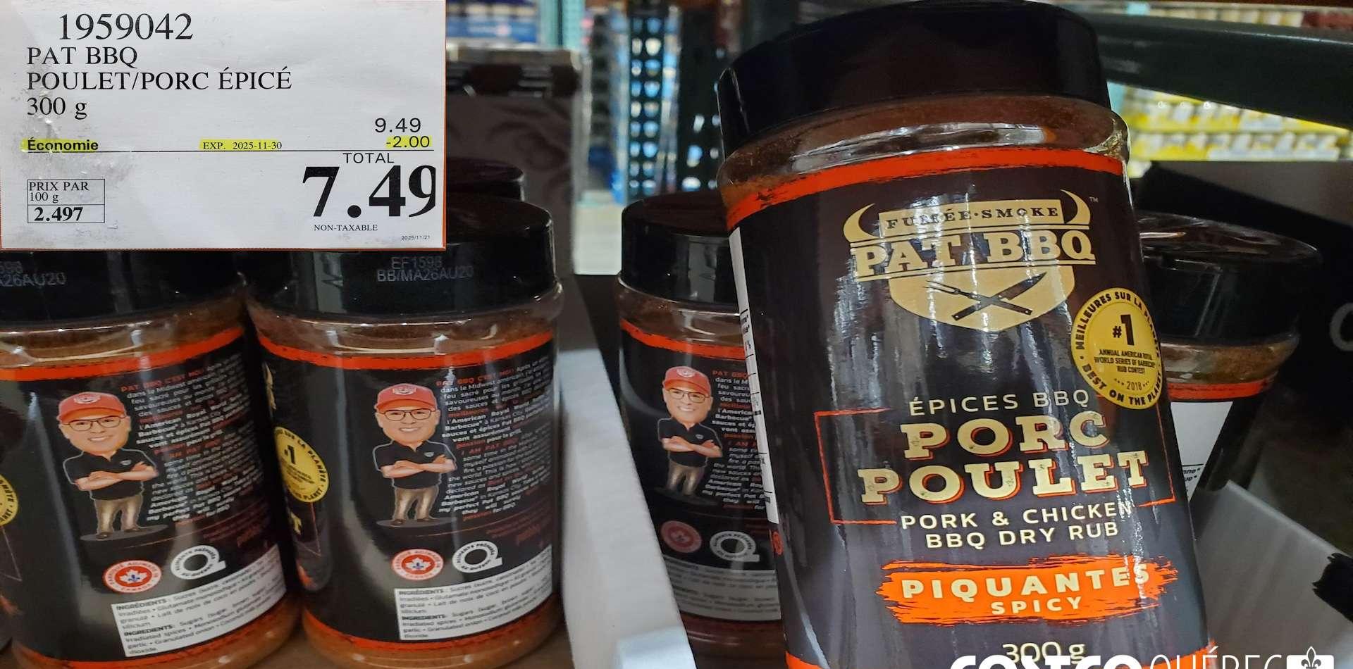PAT BBQ POULET/PORC EPICE 300 g at Costco
