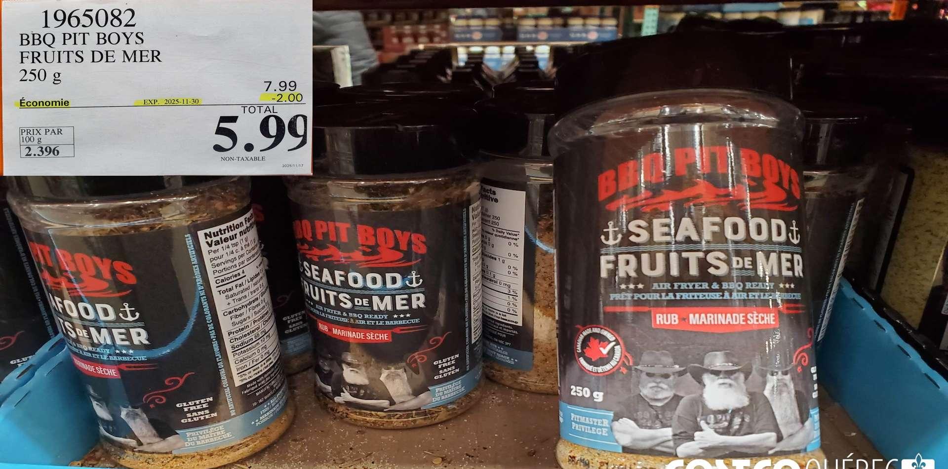 BBQ PIT BOYS FRUITS DE MER 250 g at Costco