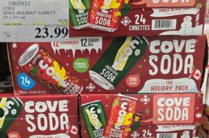 COVE SODA HOLIDAY VARIETY 24 x 355 mL - Costco Canada deal - Save $6.00 - Food & Beverage