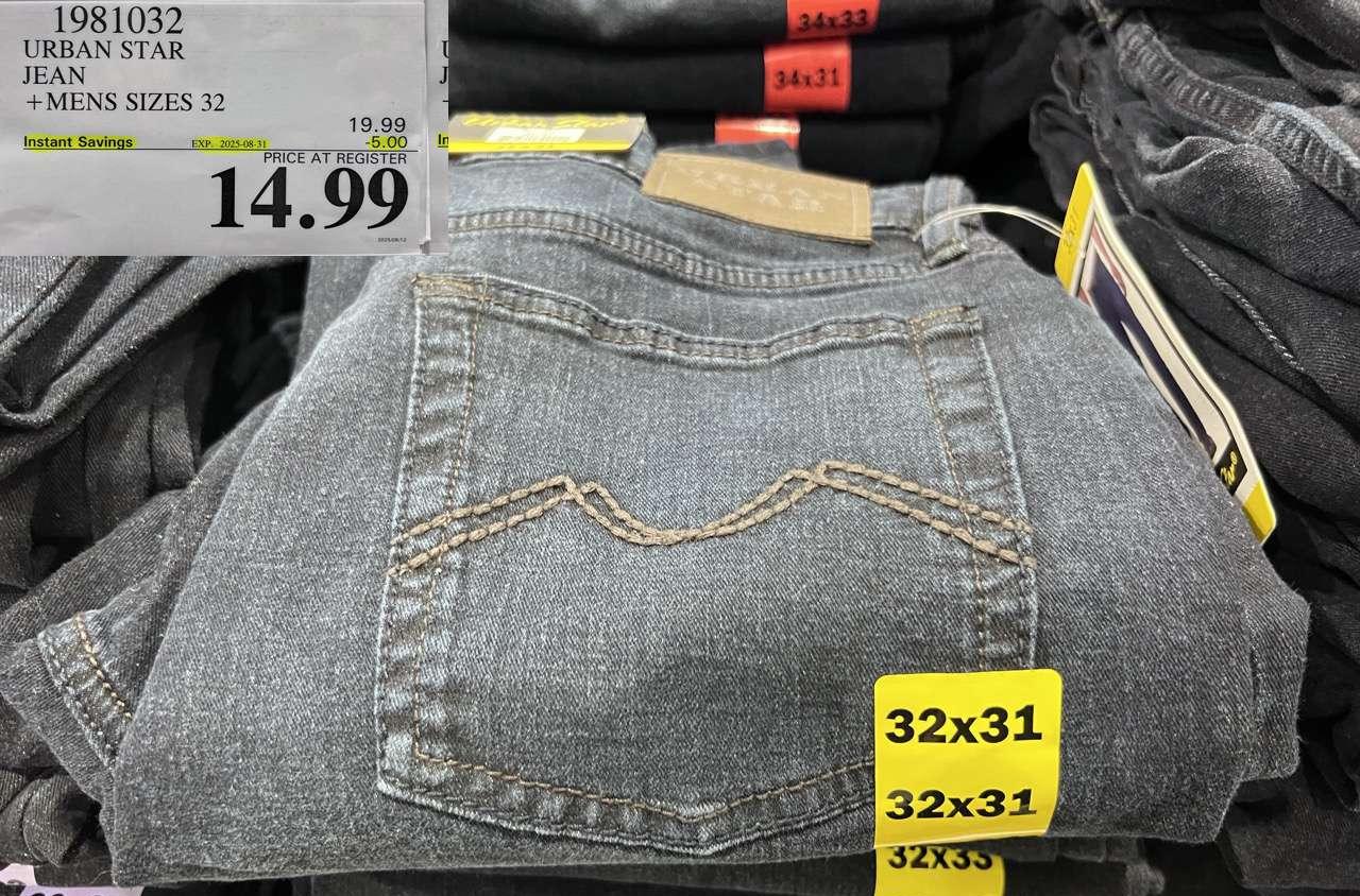 URBAN STAR JEAN MENS SIZES 32 at Costco