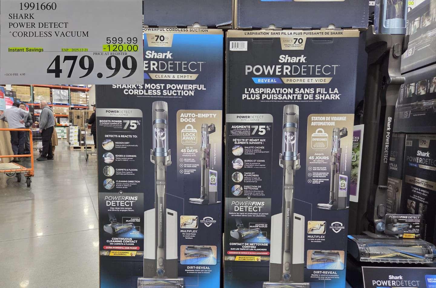 SHARK POWER DETECT CORDLESS VACUUM - Costco Canada deal - Save $120.00 - Household Essentials