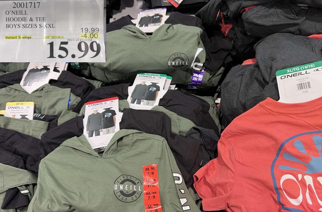 O'NEILL HOODIE & TEE BOYS SIZES S-XXL at Costco