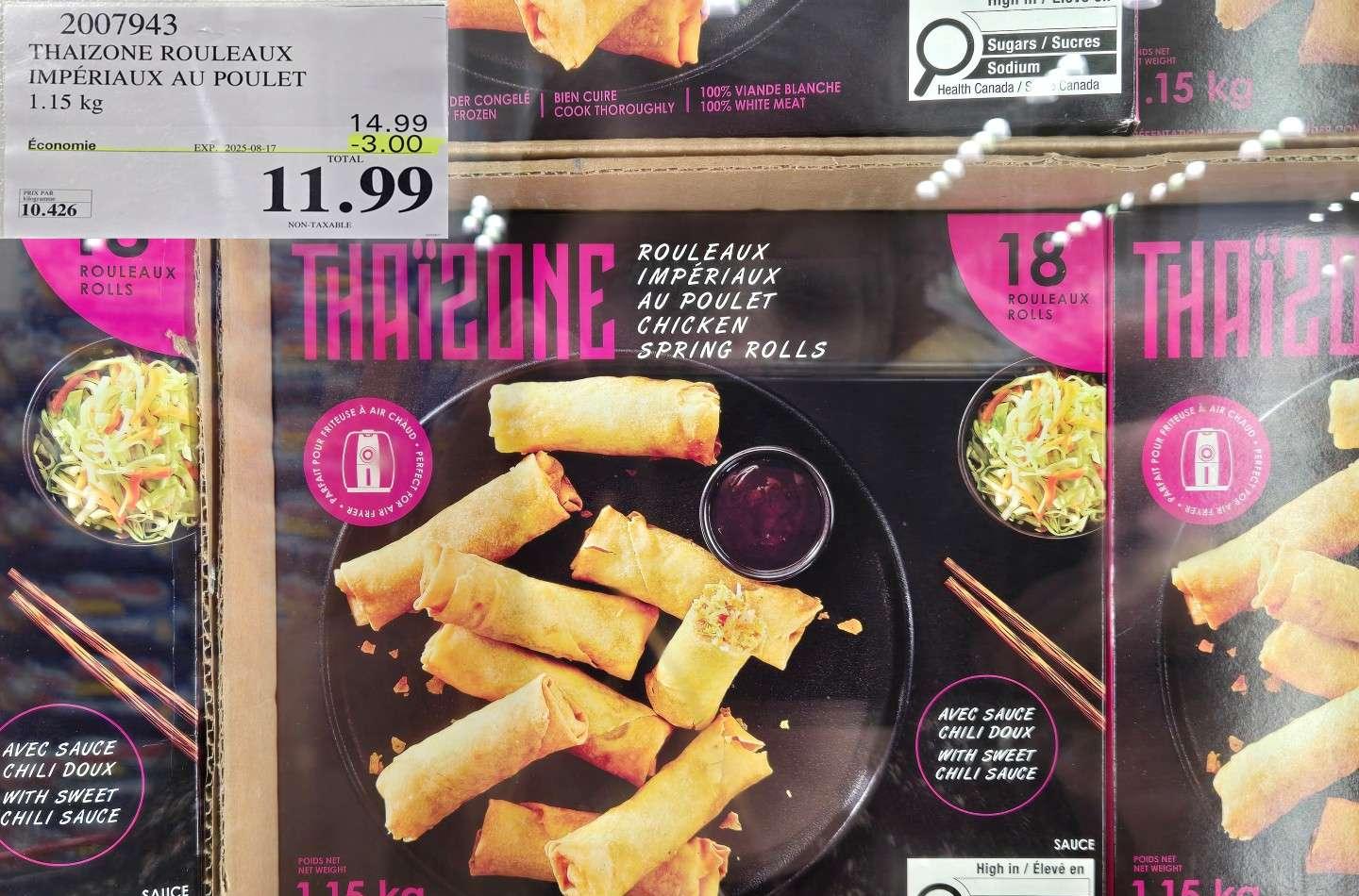 THAIZONE ROULEAUX IMPERIAUX AU POULET at Costco