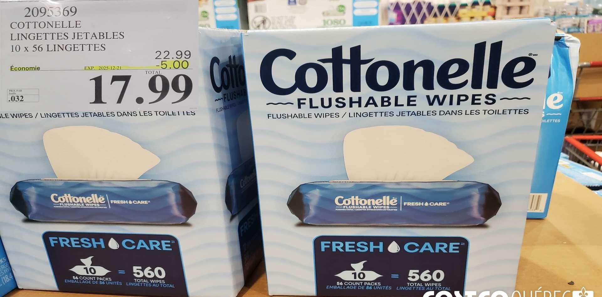 COTTONELLE LINGETTES JETABLES  560 UNITES at Costco