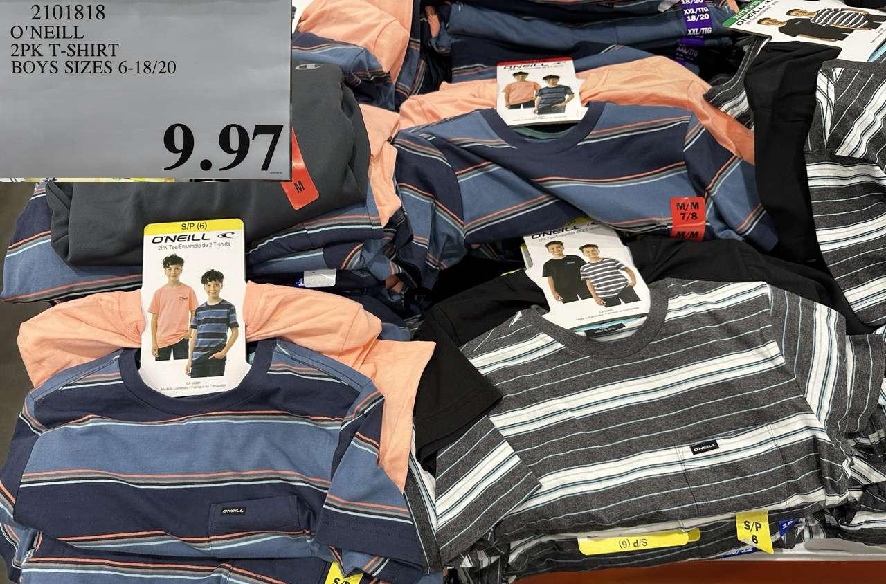 O'NEILL 2PK TEE BOYS SIZES 6-18/20 at Costco