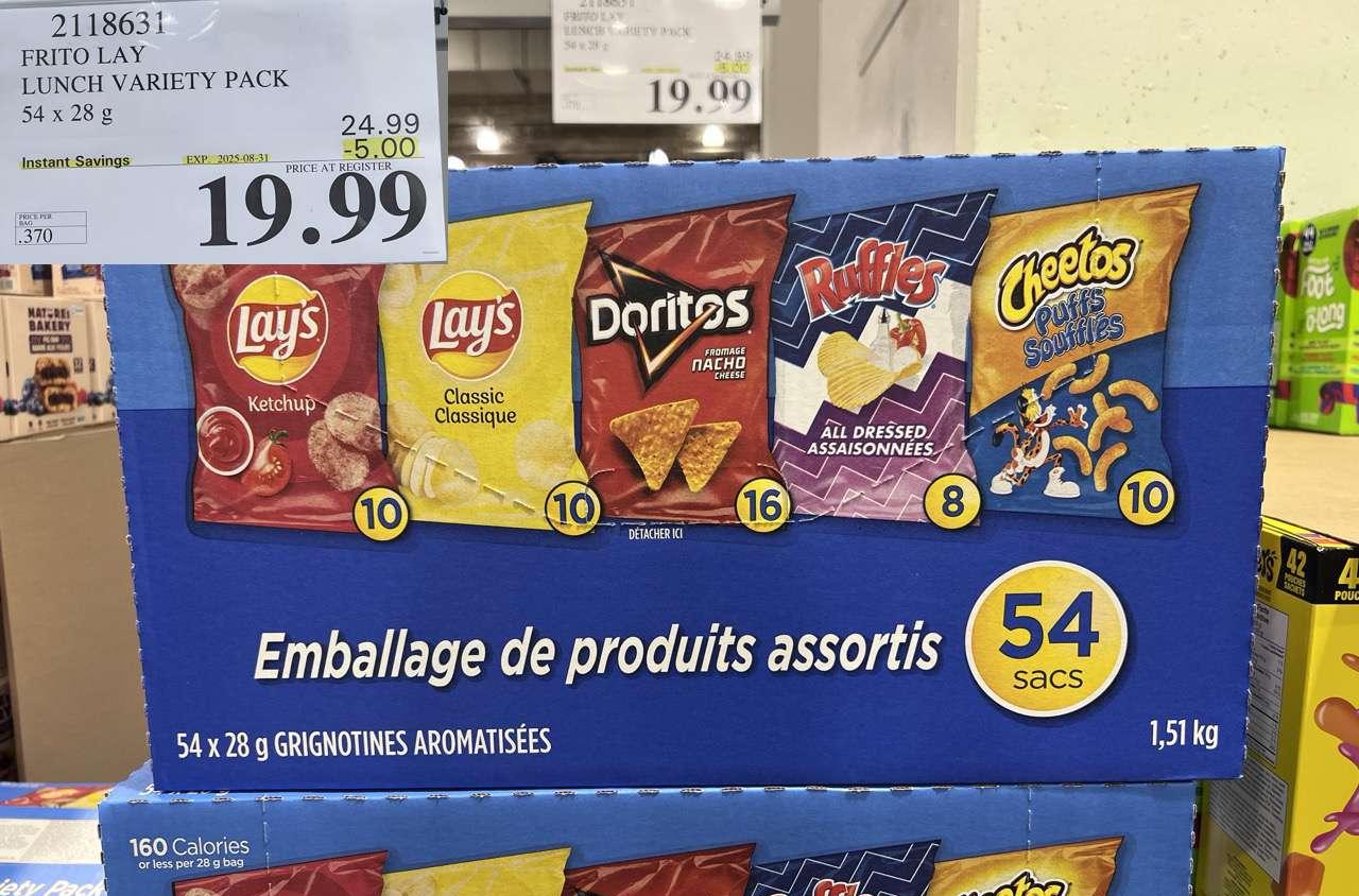FRITO LAY LUNCH VARIETY PACK 54 X 28 G at Costco