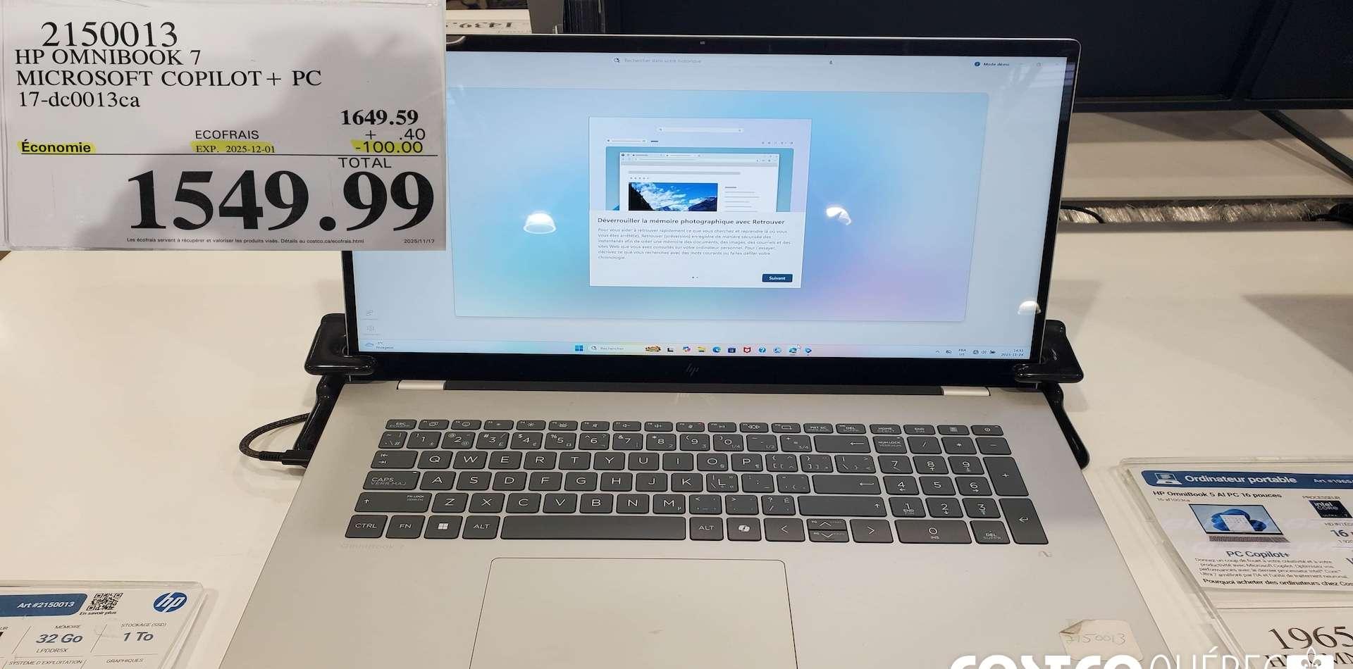 HP OMNIBOOK 7 MICROSOFT COPILOT+ PC 17-dcOO13ca at Costco
