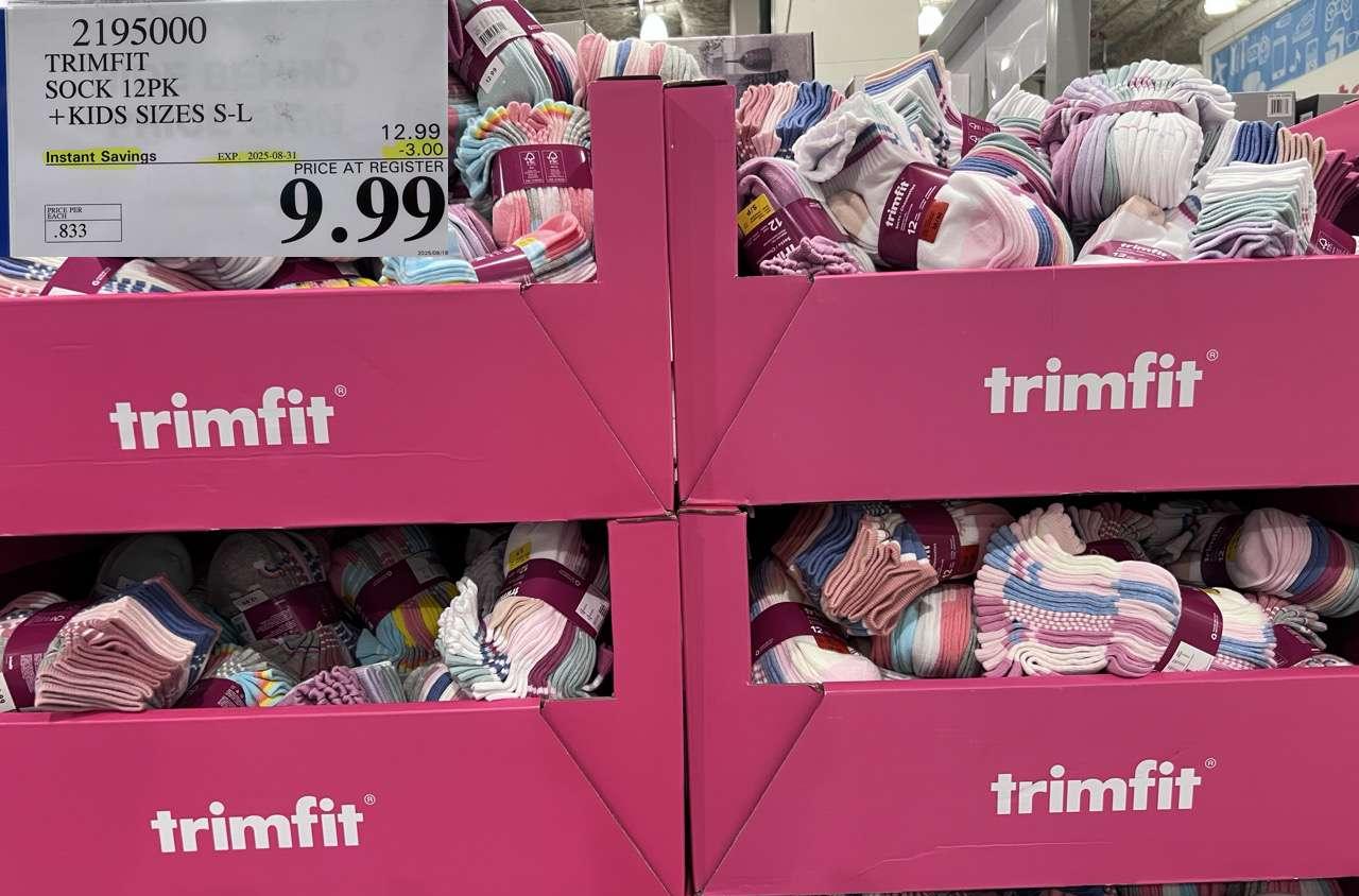 TRIMFIT KIDS SOCKS 12PK SIZES S-L at Costco