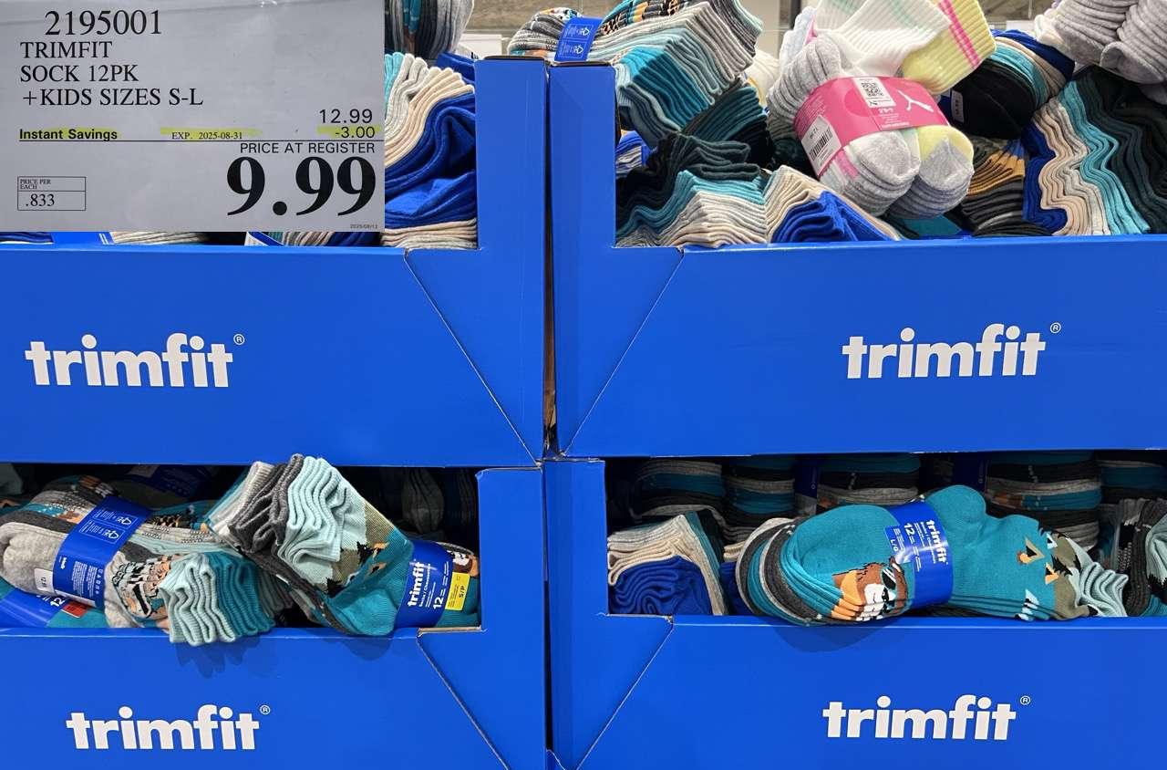 TRIMFIT KIDS SOCKS 12PK SIZES S-L at Costco