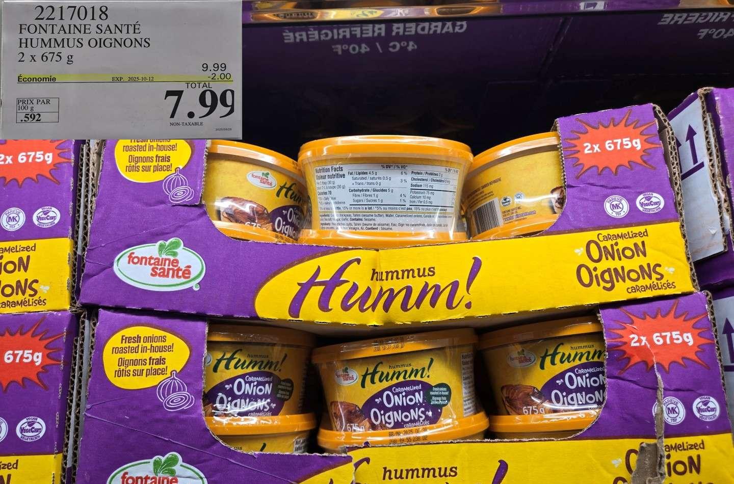 FONTAINE SANTE HUMMUS OIGNONS at Costco