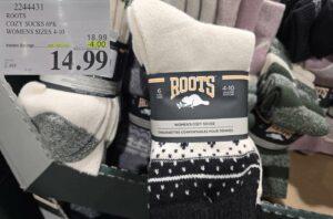 ROOTS COZY SOCKS 6PK WOMENS SIZES 4-10 - Costco Canada deal - Save $4.00 - Clothing and Accessories