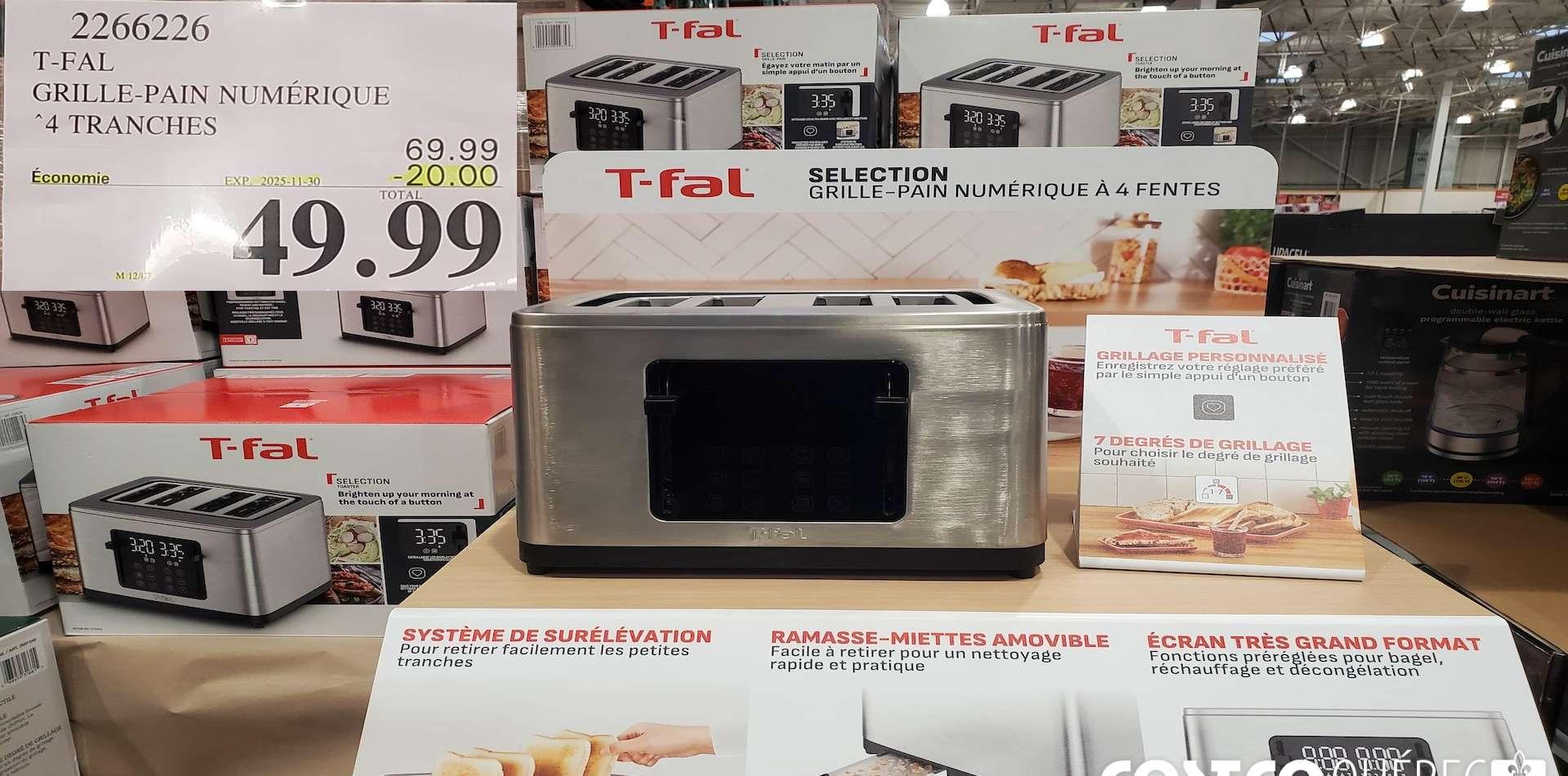 T-FAL GRILLE-PAIN NUMERIQUE ‘4 TRANCHES at Costco