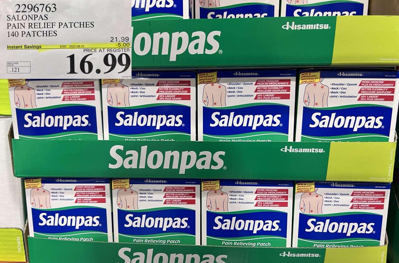 SALONPAS PAIN RELIEF PATCHES 140 PATCHES at Costco