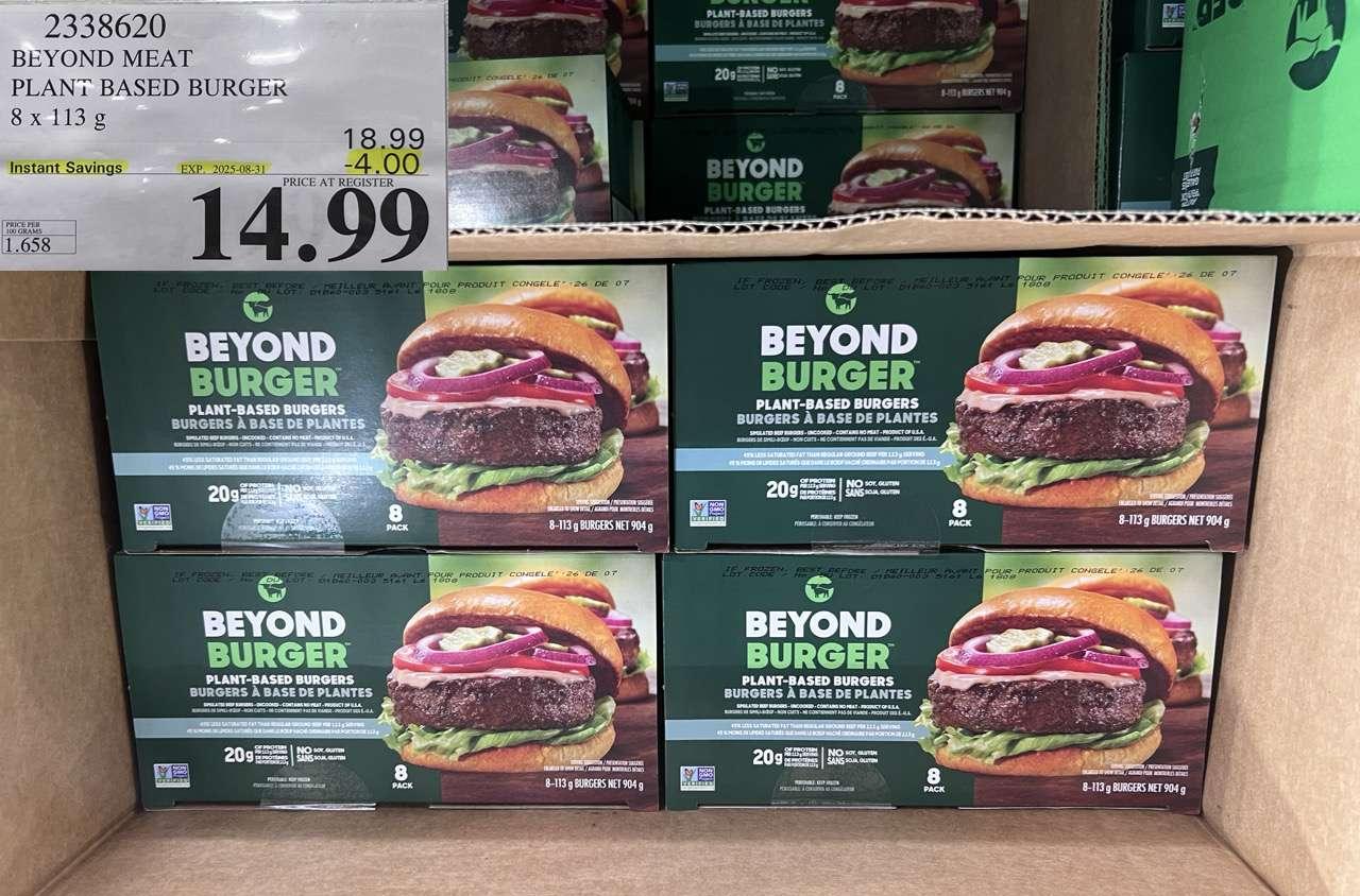 BEYOND MEAT PLANT BASED BURGER 8 x 113 g at Costco