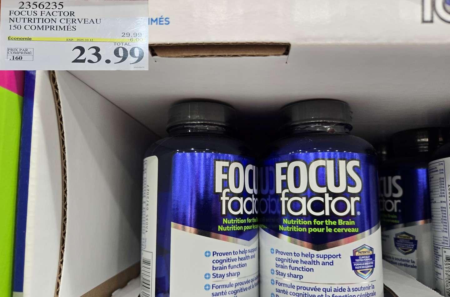 FOCUS FACTOR  NUTRITION CERVEAU   150 COMPRIMES at Costco