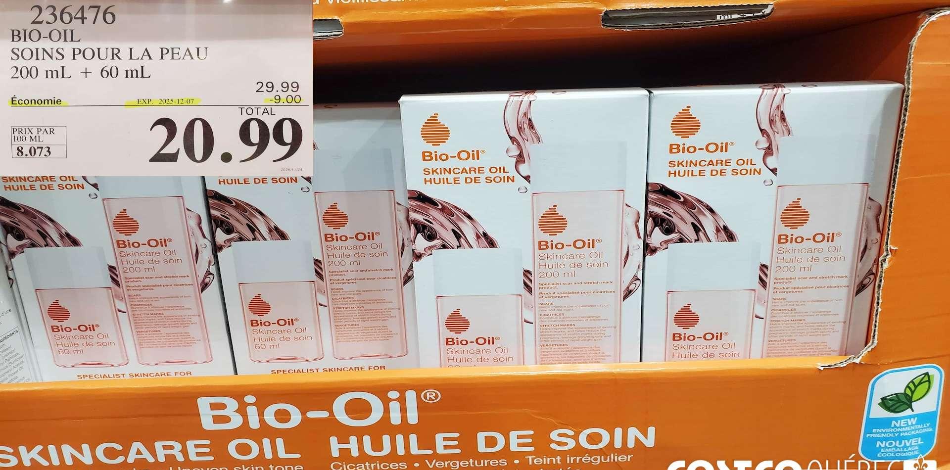BIO- OIL SOINS POUR LA PEAU 200 mL + 60 mL 2Q. at Costco