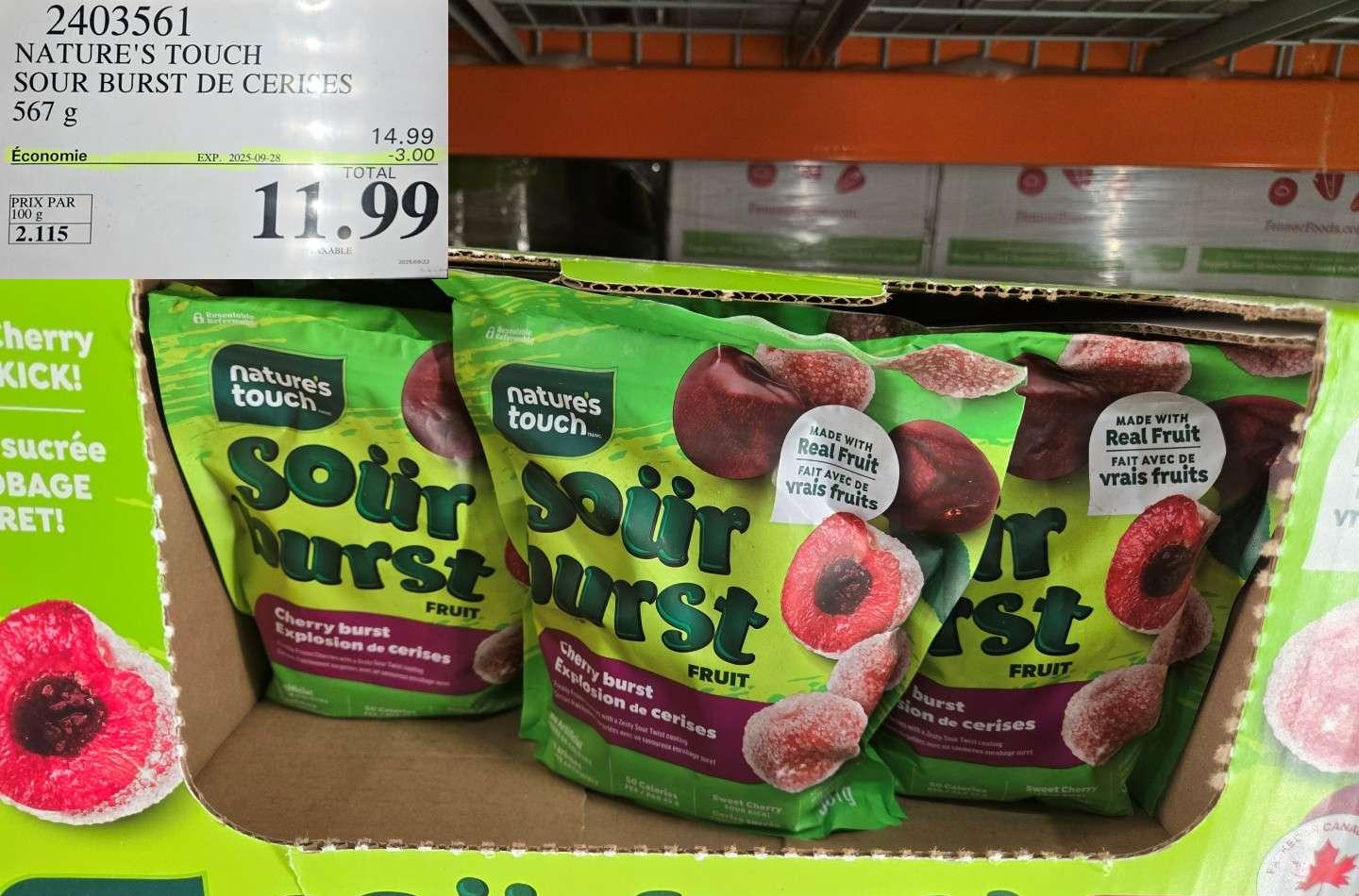 NATURE'S TOUCH SOUR BURST DE CERI: &S 567 g at Costco