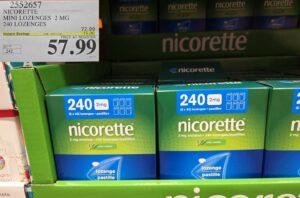NICORETTE MINI LOZENGES 2MG 240 LOZENGES at Costco