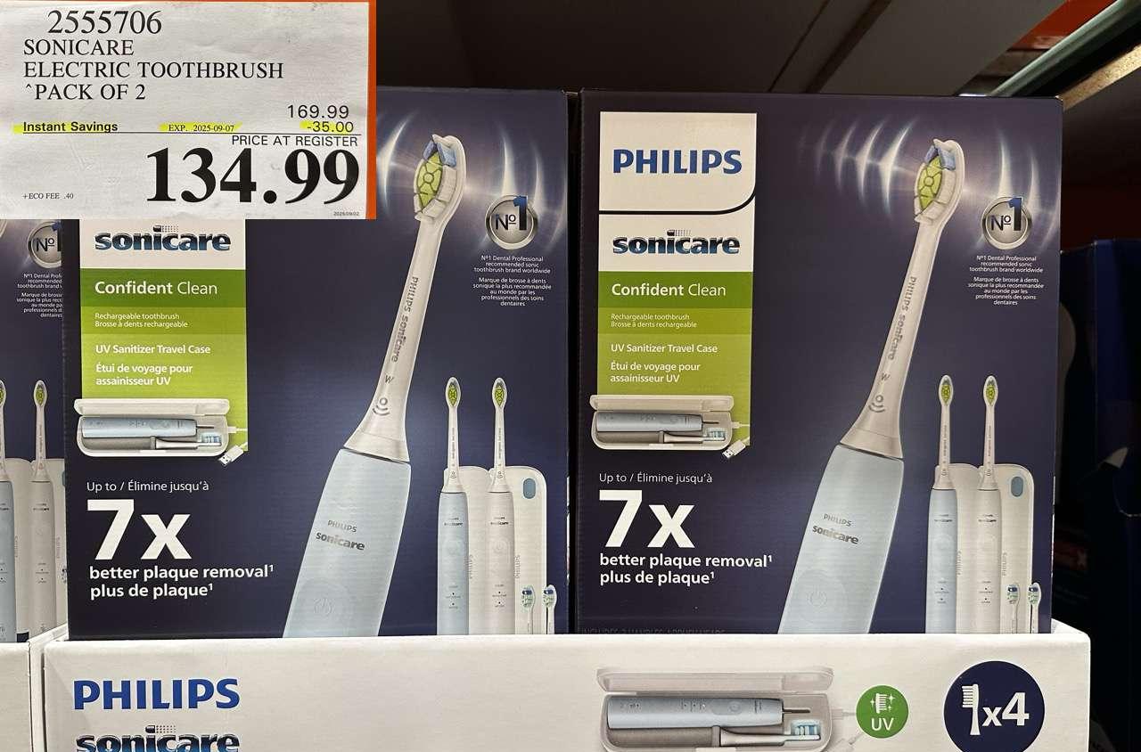 SONICARE CONFIDENT CLEAN DUAL HANDLES - Costco Canada deal - Save $35.00 - Health and Beauty