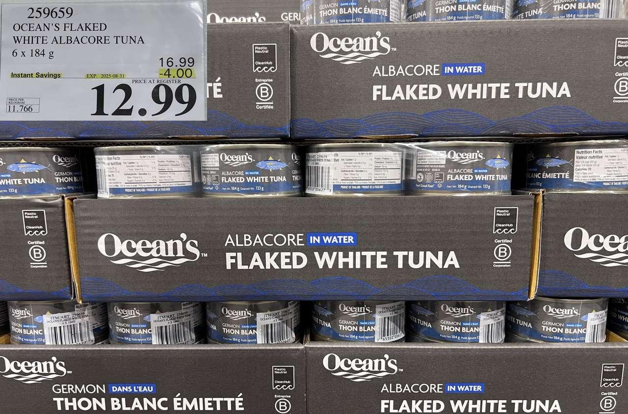 OCEAN'S FLAKED WHITE ALBACORE TUNA 6 x 184g at Costco