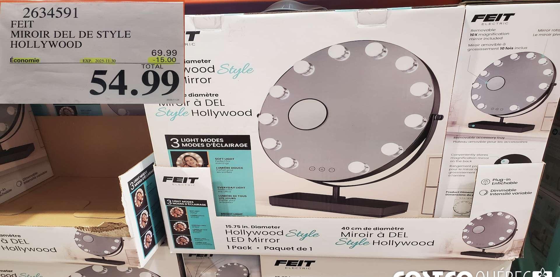 FEIT MIROIR DEL DE STYLE HOLLYWOOD at Costco