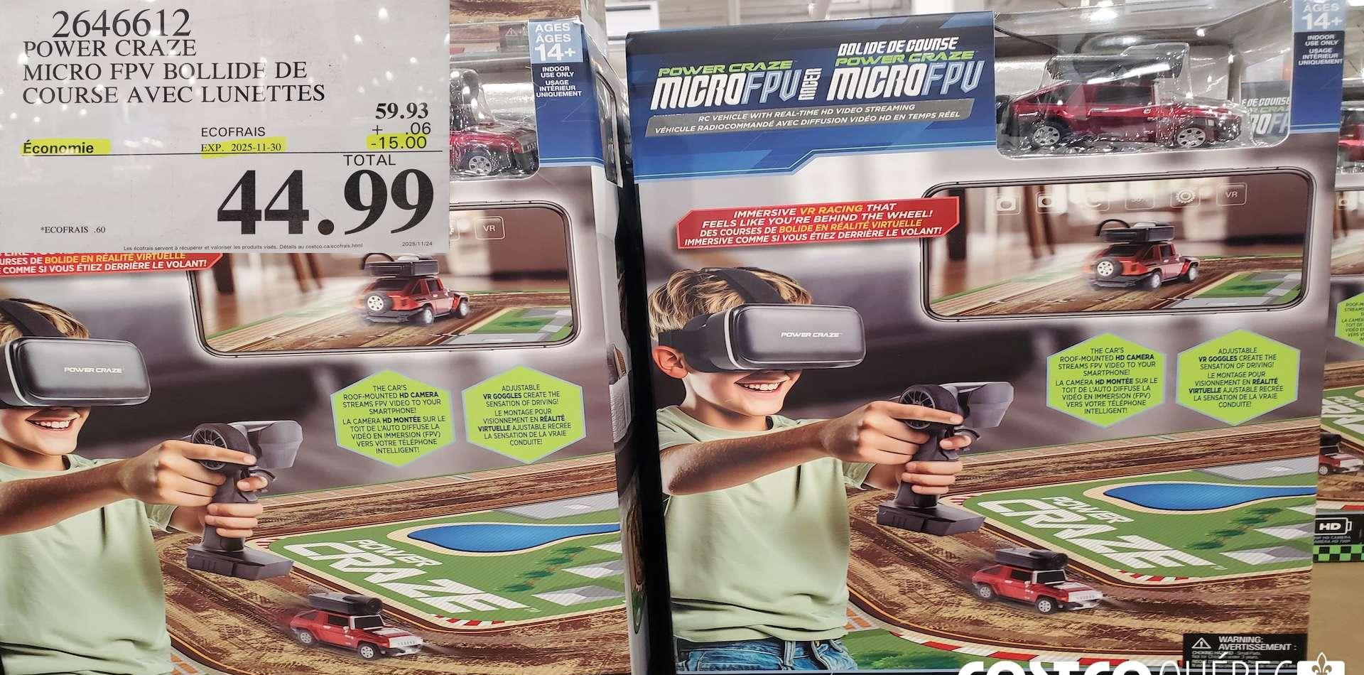 POWER CRAZE MICRO FPV BOLLIDE DE COURSE AVEC LUNETTES at Costco