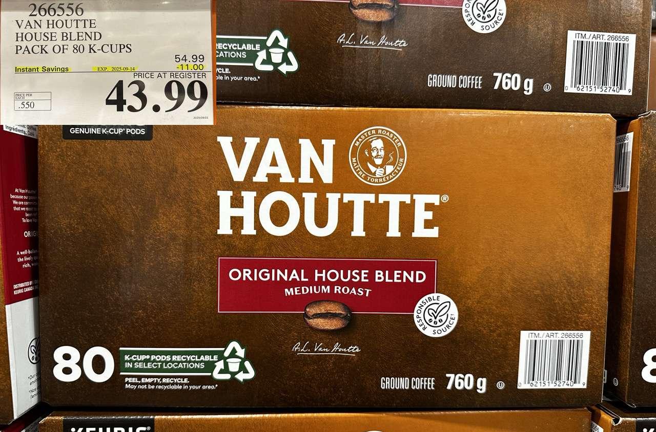 VAN HOUTTE HOUSE BLEND K-CUPS 80 COUNT - Costco Canada deal - Save $11.00 - Food & Beverage