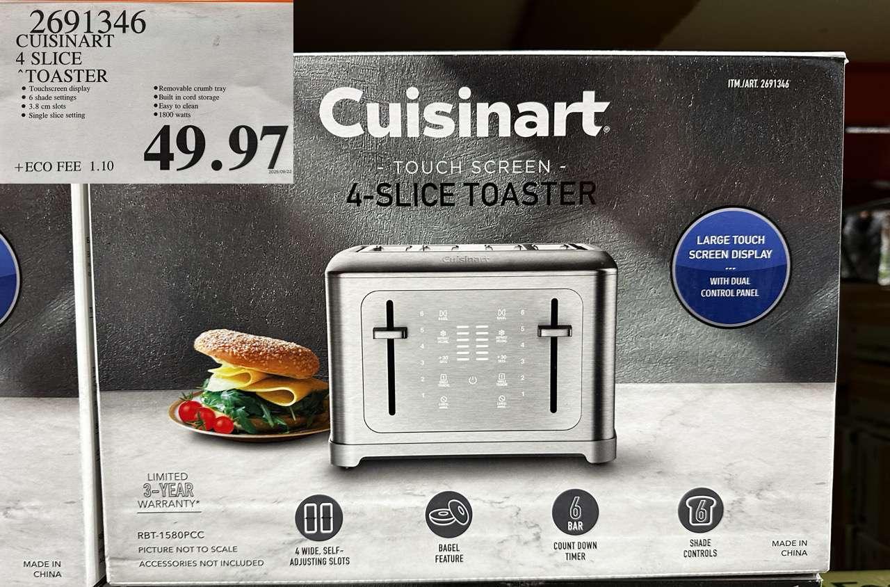 CUISINART TOUCHSCREEN TOASTER 4 SLICE at Costco