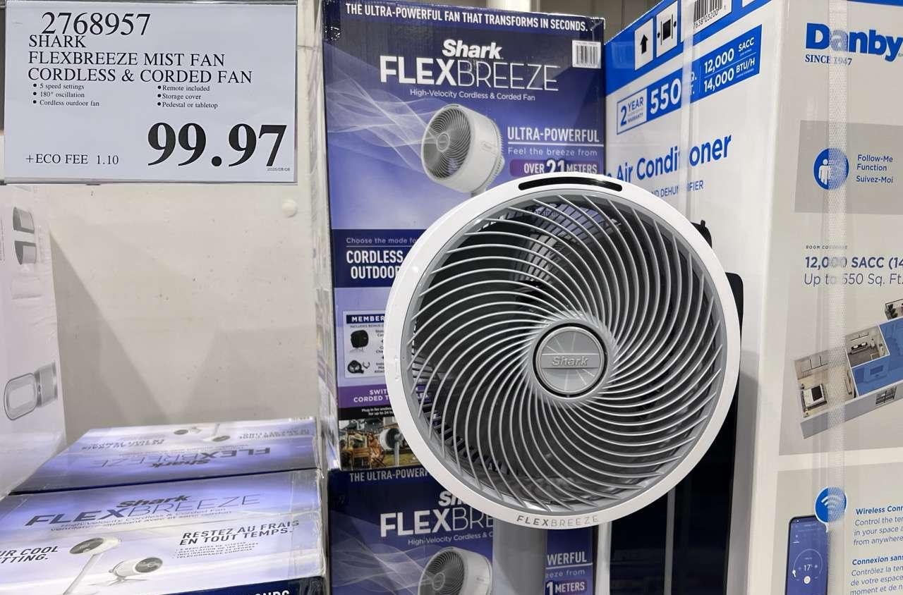 SHARK FLEXBREEZE MIST FAN CORDLESS & CORDED FAN at Costco