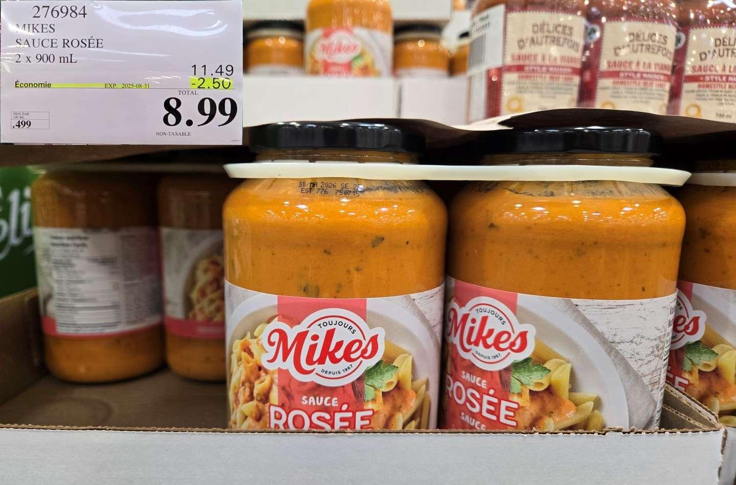 MIKES SAUCE ROSEE  2 x 900 mL at Costco