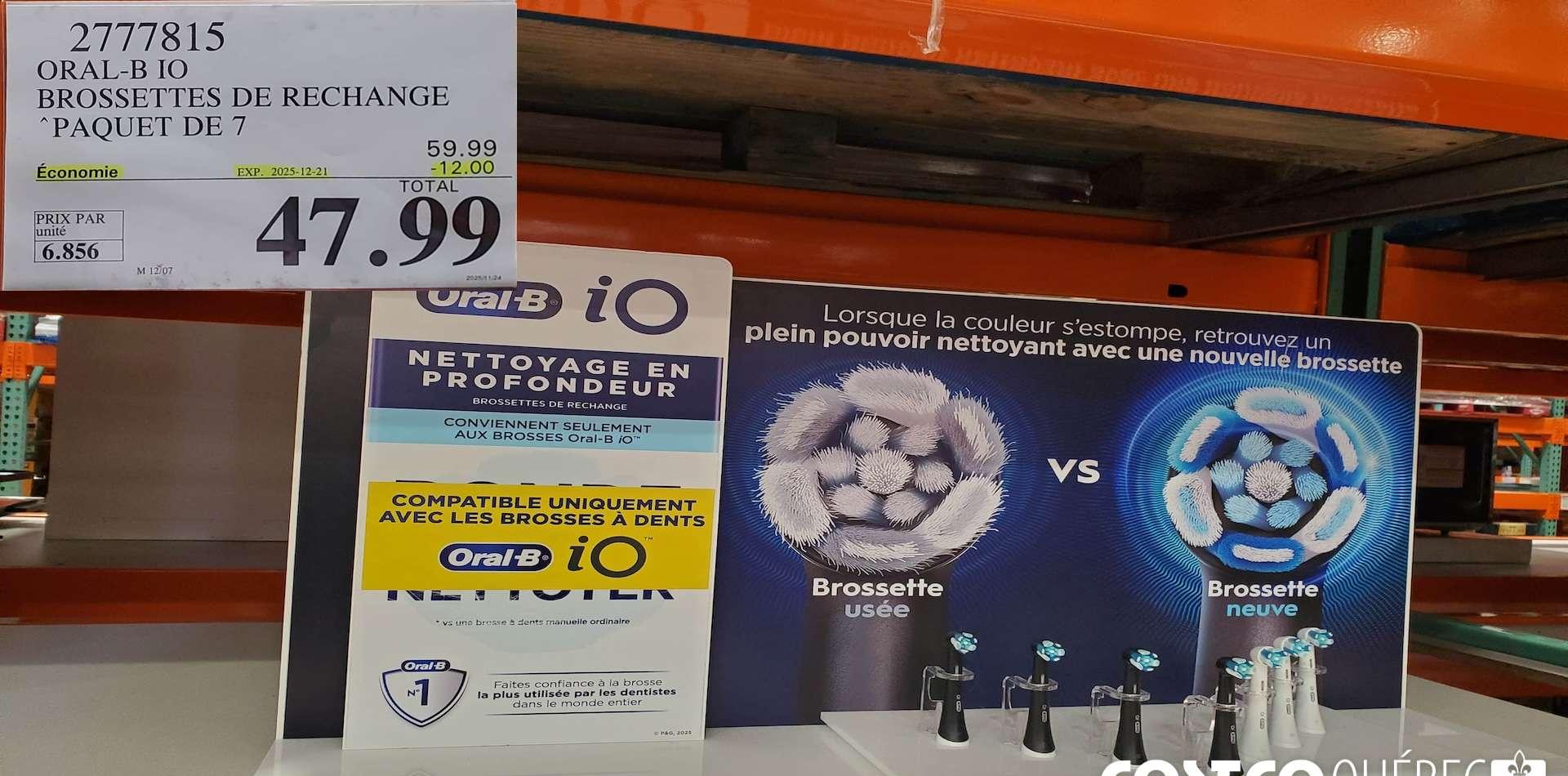 ORAL-B IO BROSSETTES DE RECHANGE “PAQUET DE 7 at Costco