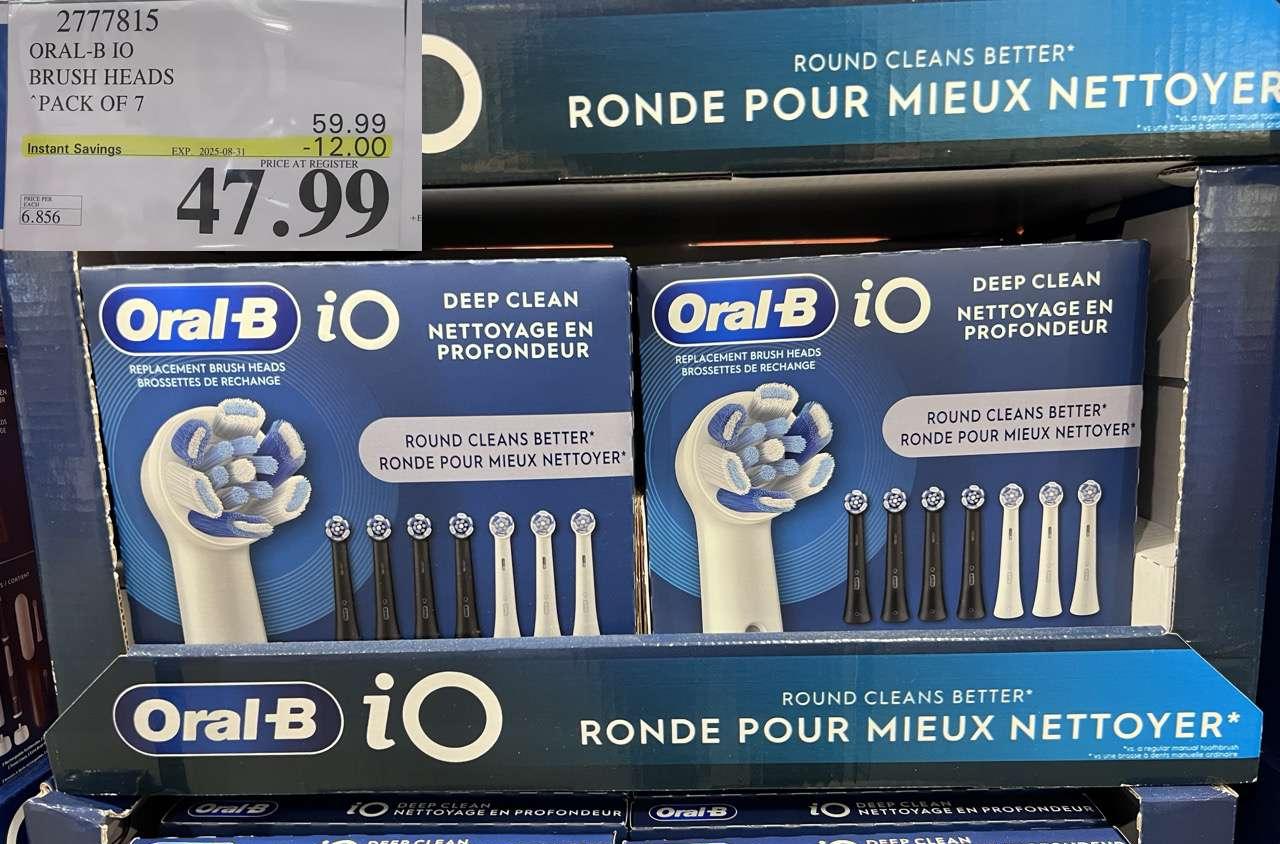 ORAL-B IO BRUSH HEADS PACK OF 7 at Costco