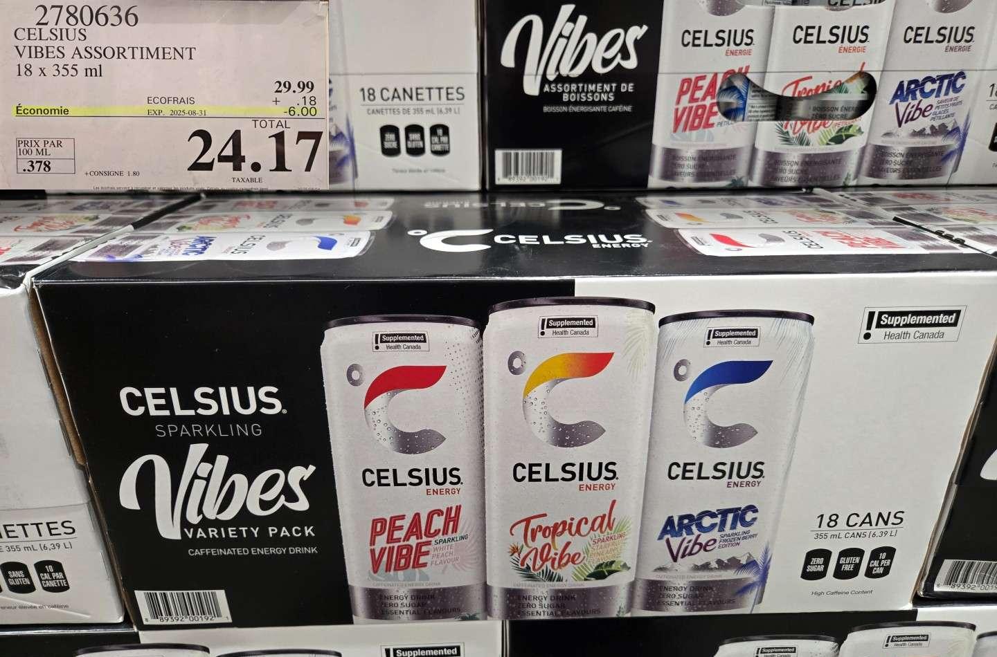 CELSIUS VIBES ASSORTIMENT 18 x 355 ml at Costco