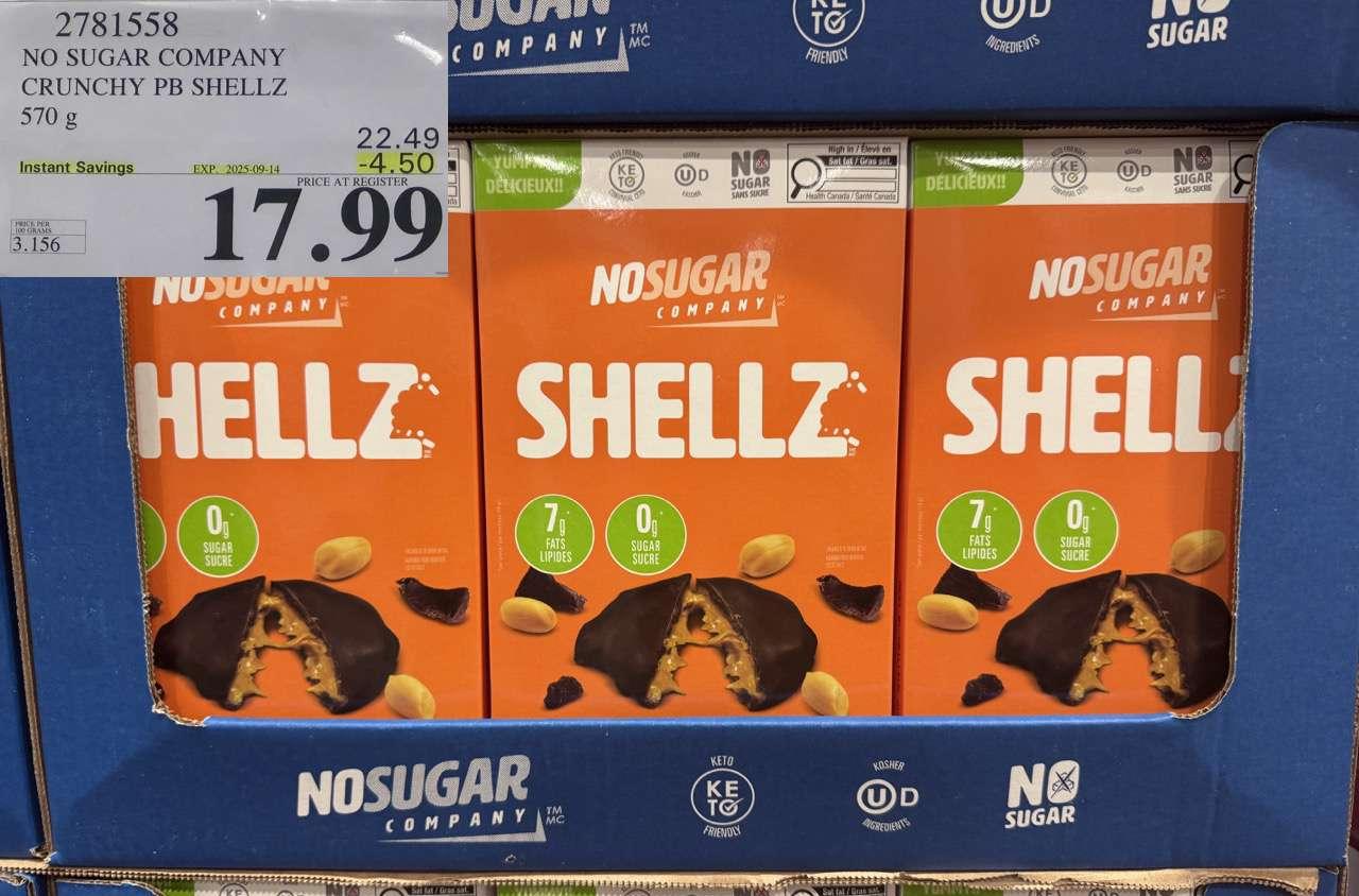 NO SUGAR COMPANY CRUNCHY PB SHEELZ 570G - Costco Canada deal - Save $4.50 - Food & Beverage