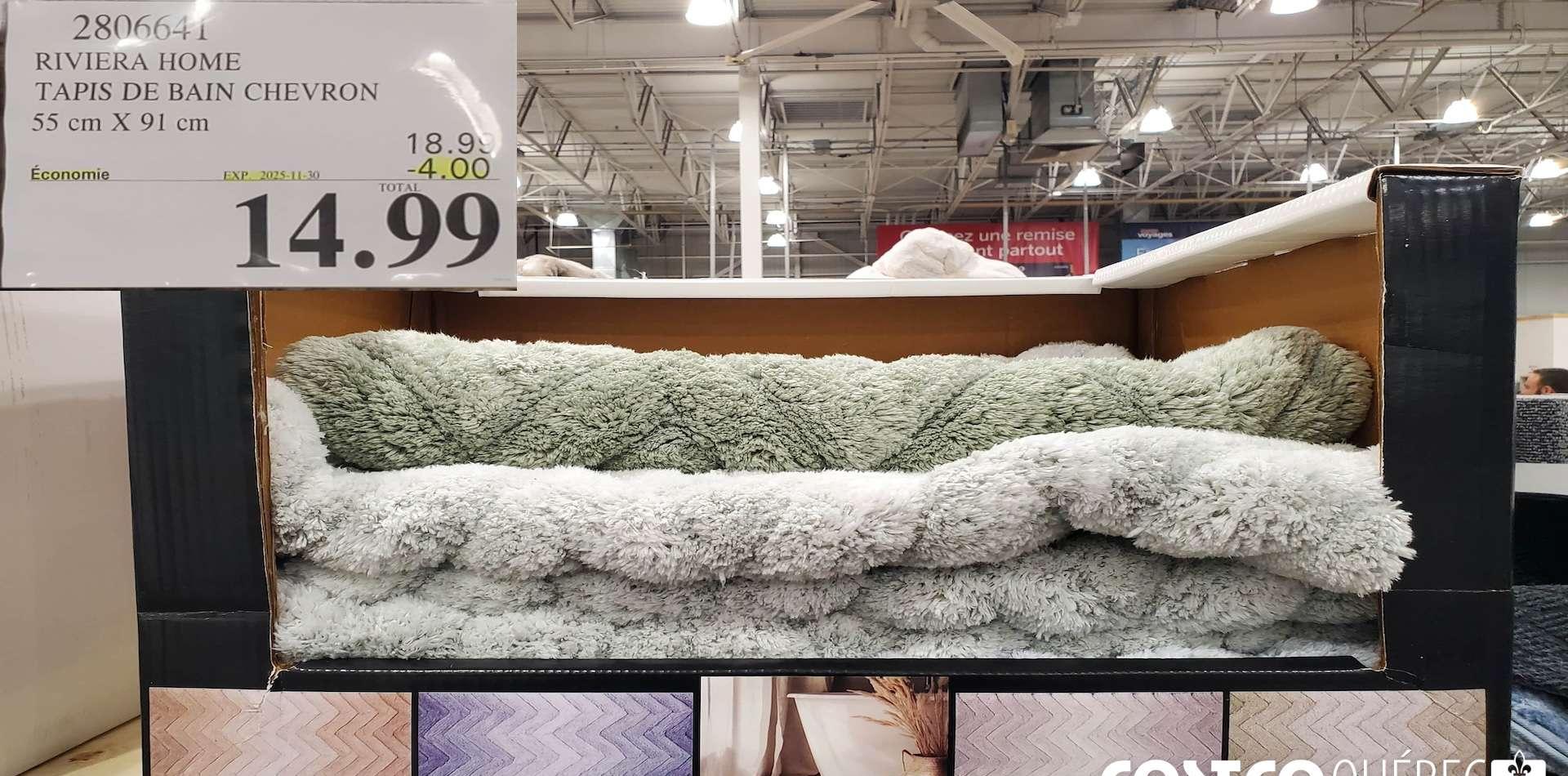 RIVIERA HOME TAPIS DE BAIN CHEVRON 55 cm X 91 cm at Costco