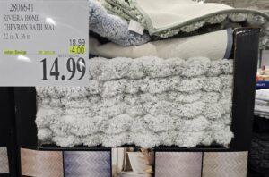 RIVIERA HOME CHEVRON BATH MAT 22 in X 36 in at Costco