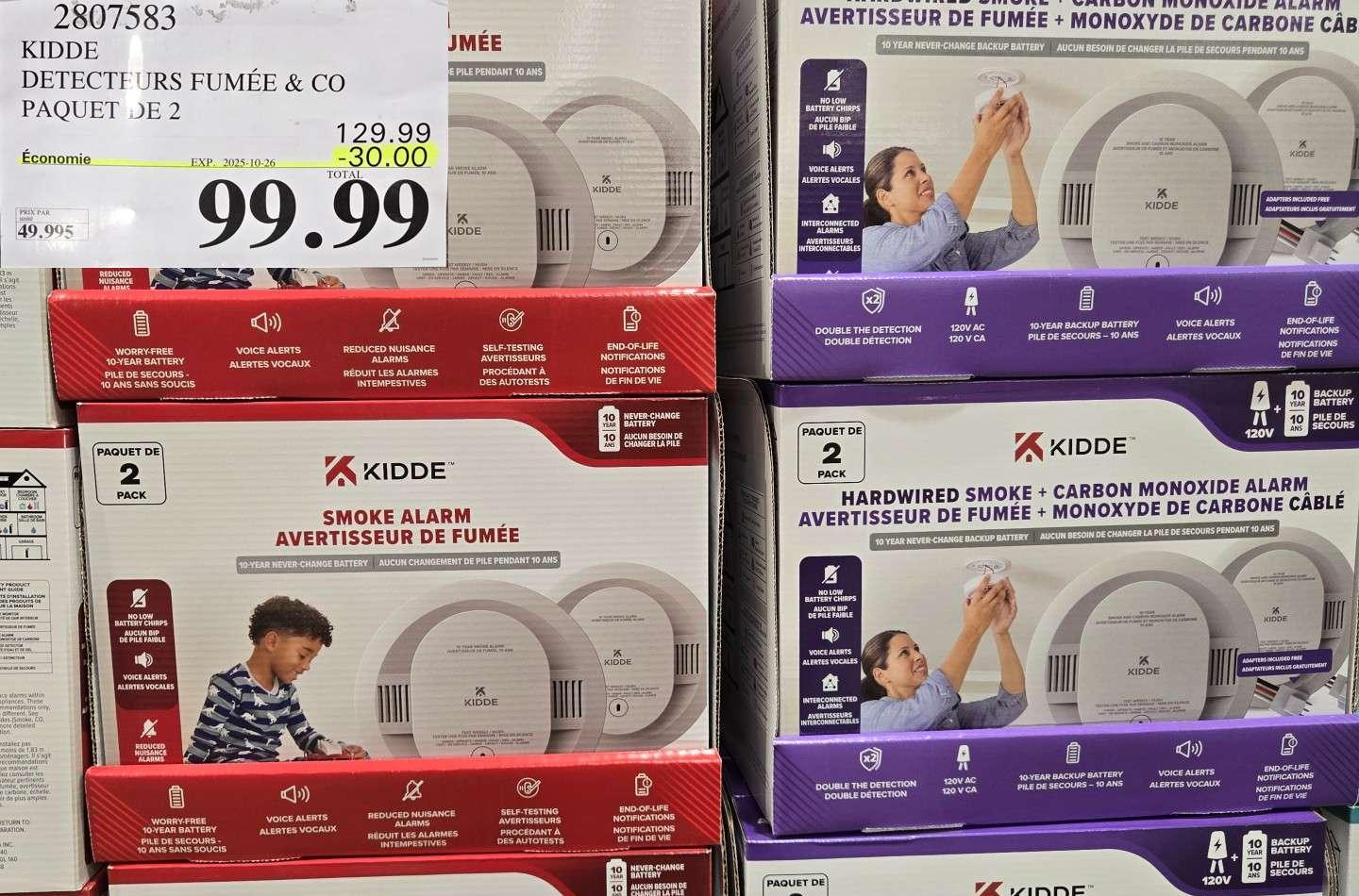 KIDDE DETECTE URS FUMEE & CO PAQUET DE 2 at Costco