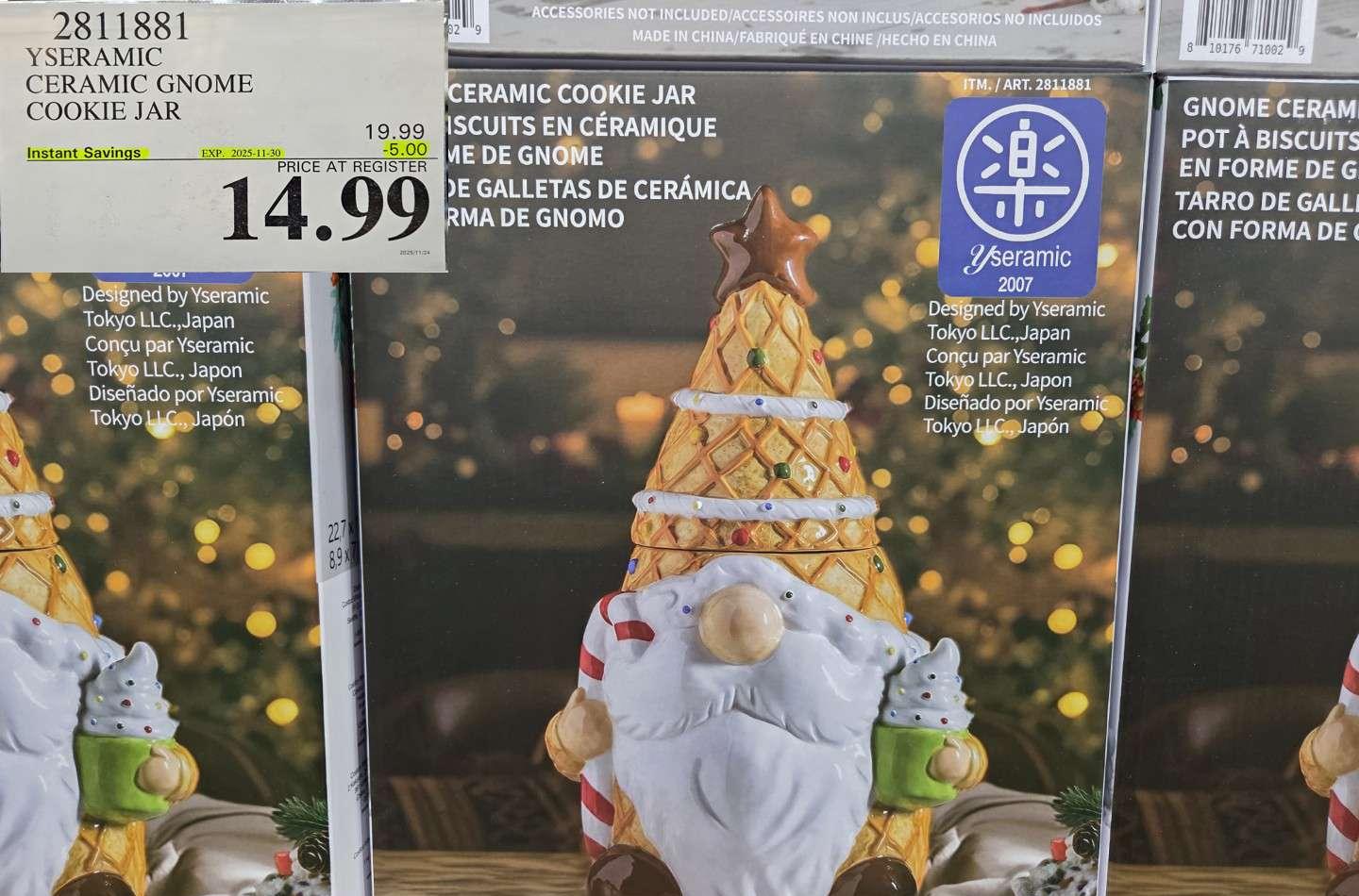 YSERAMIC CERAMIC GNOME COOKIE JAR - Costco Canada deal - Save $5.00 - Home and Kitchen