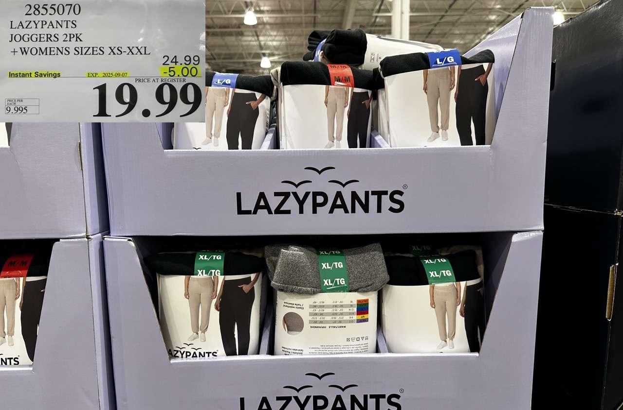 LAZYPANTS JOGGERS 2PK WOMENS SIZES XS-XXL - Costco Canada deal - Save $5.00 - Clothing and Accessories