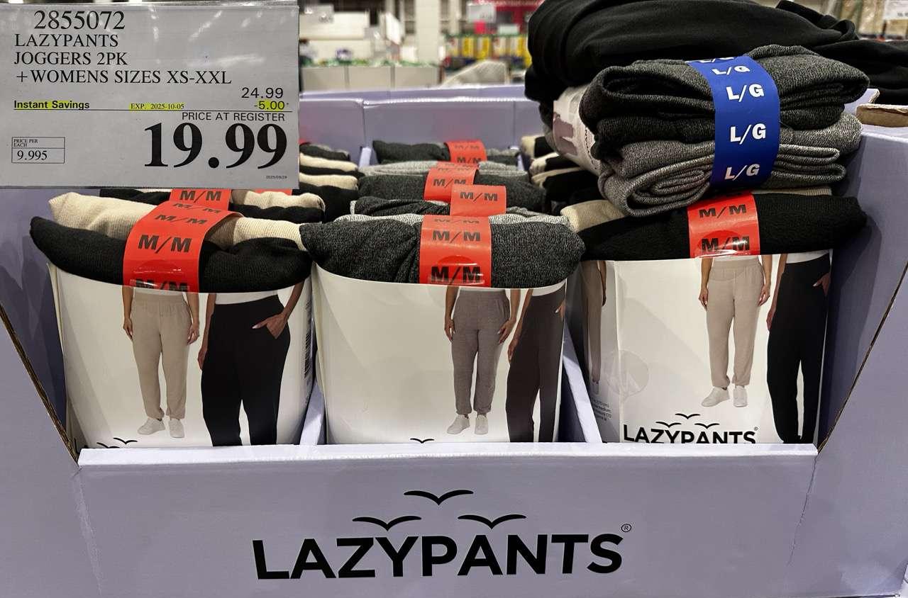 LAZYPANTS JOGGERS 2PK WOMENS SIZES XS-XXL at Costco