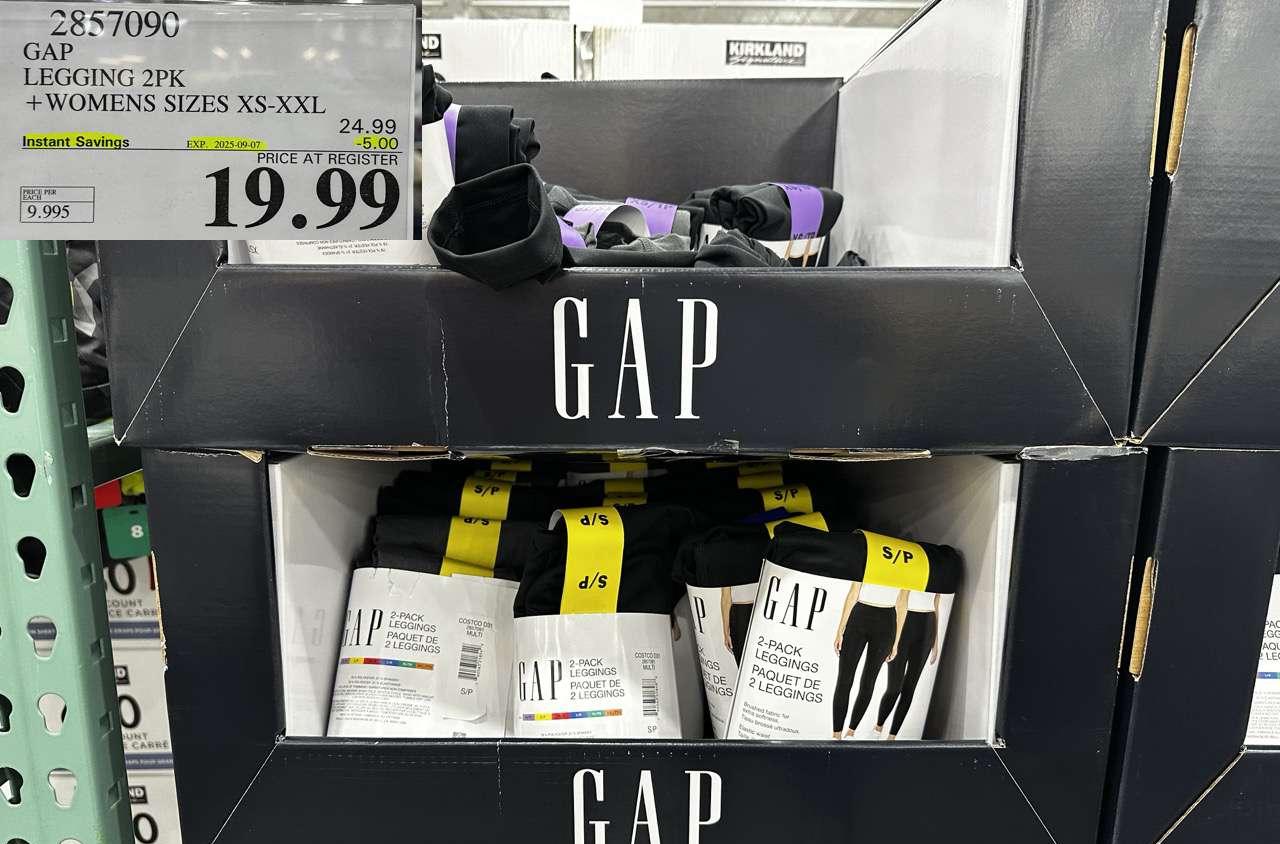 GAP LEGGINGS 2PK WOMENS SIZES XS-XL at Costco