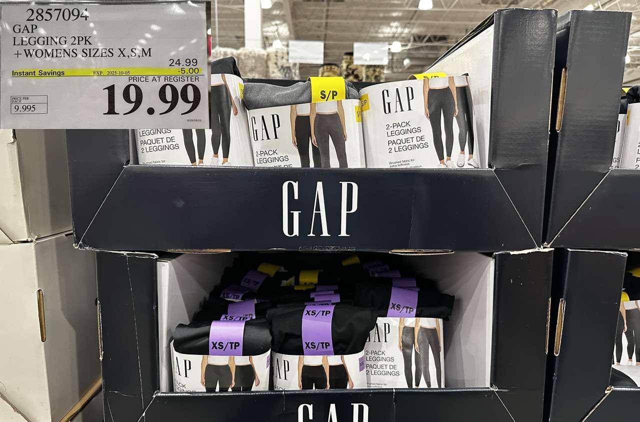 GAP LEGGING 2PK WOMENS SIZES X, S, M at Costco