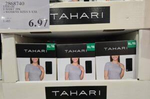 TAHARI RIBBED T-SHIRT 2PK LADIES SIZES S-XXL at Costco