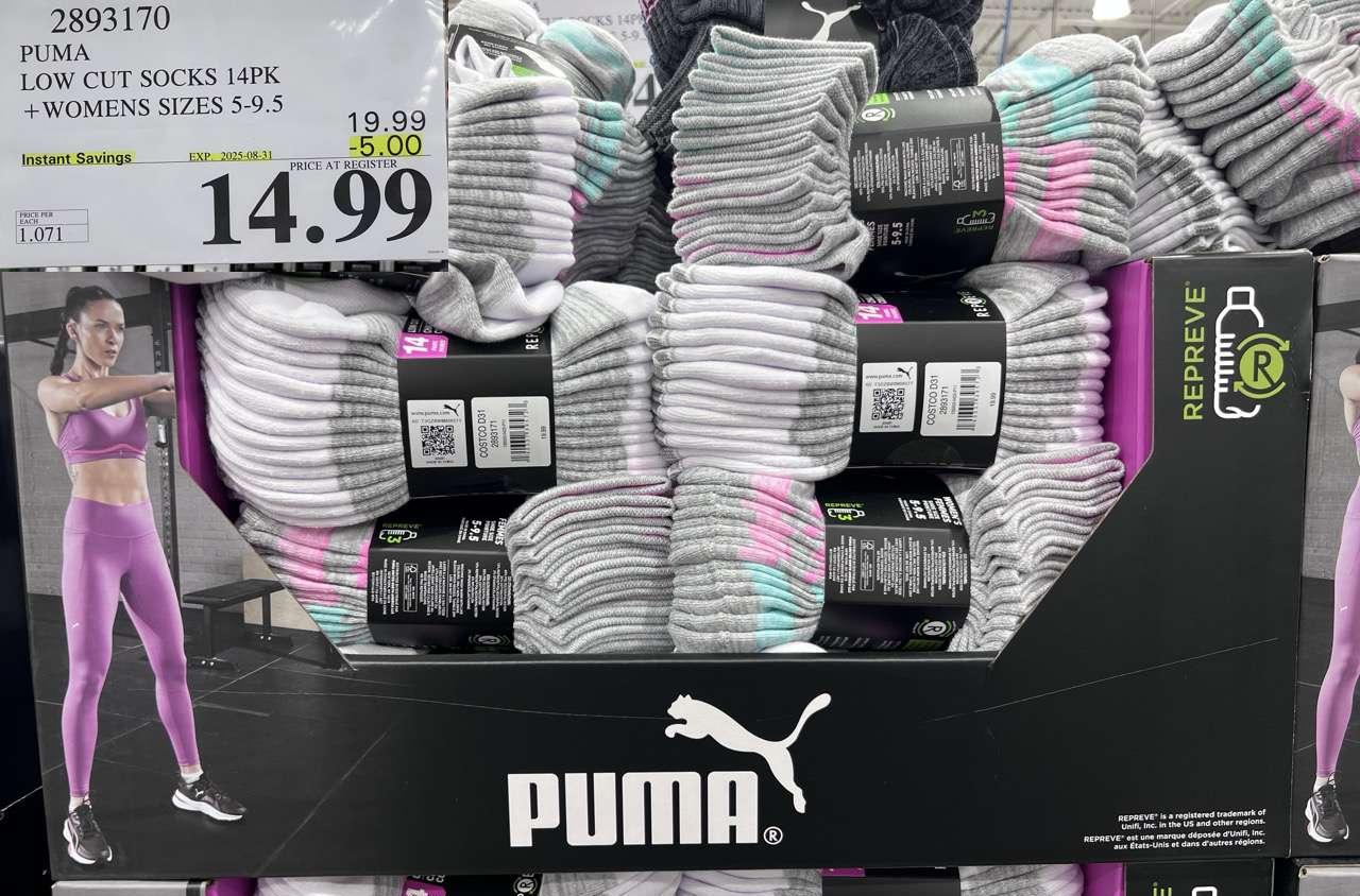 PUMA LOW CUT SOCKS 14PK WOMENS SIZES 5-9.5 at Costco