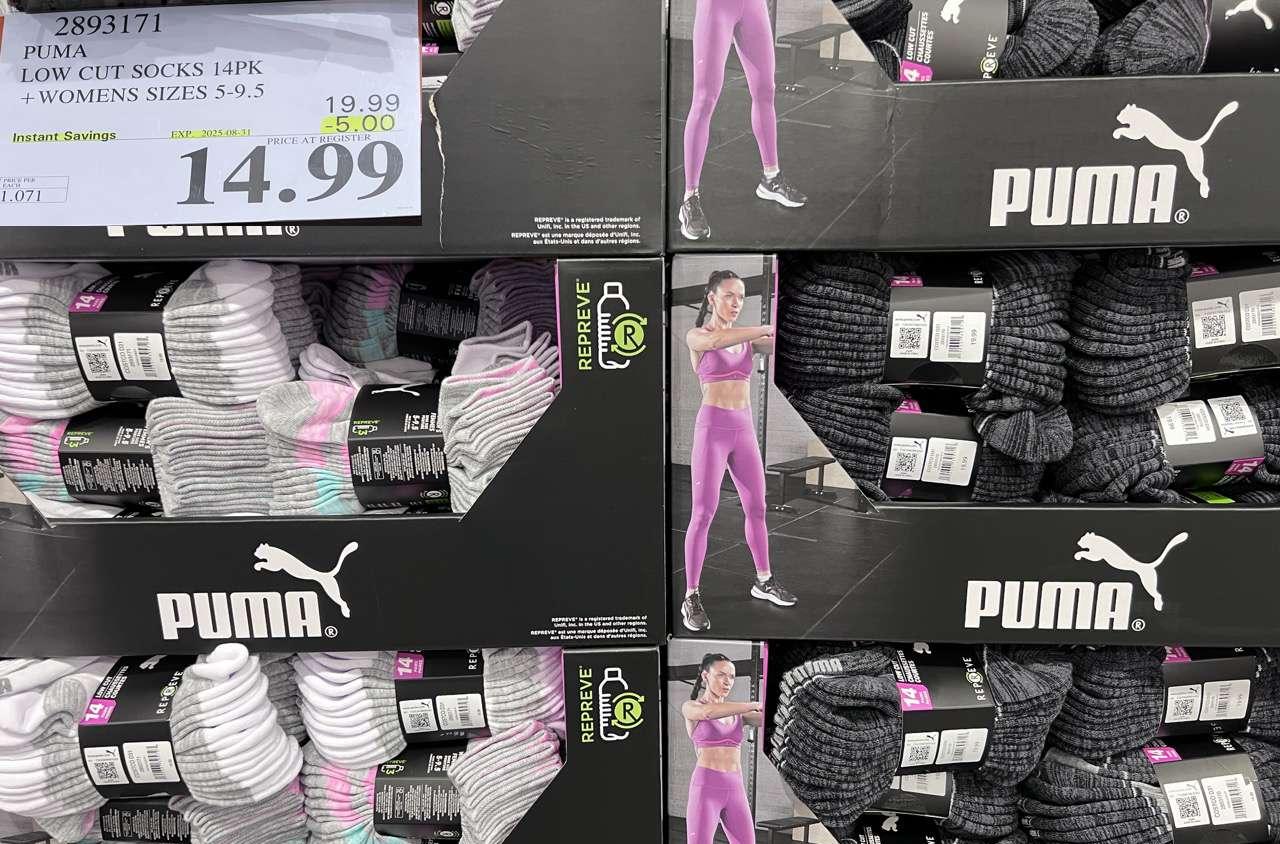 PUMA LOW CUT SOCKS 14PK +WOMENS SIZES 5-9.5 at Costco